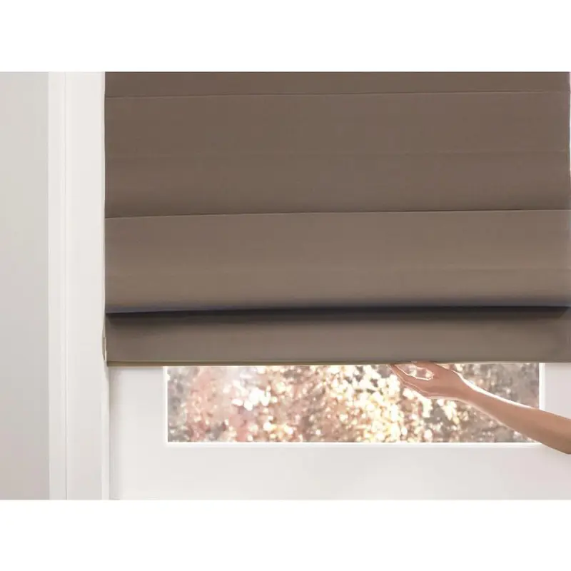 allen   roth 36-in x 72-in Steel Gray Blackout Cordless Roman Shade