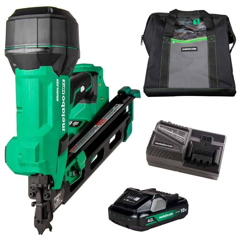 METABO HPT NR1890DCAM 18V MultiVolt Cordless 30 3-1/2" Paper Tape Framing Nailer