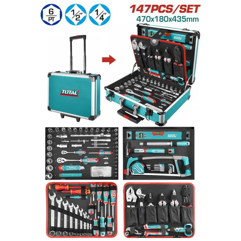 TOTAL 147pcs HANDTOOLS SET (THKTHP21476)