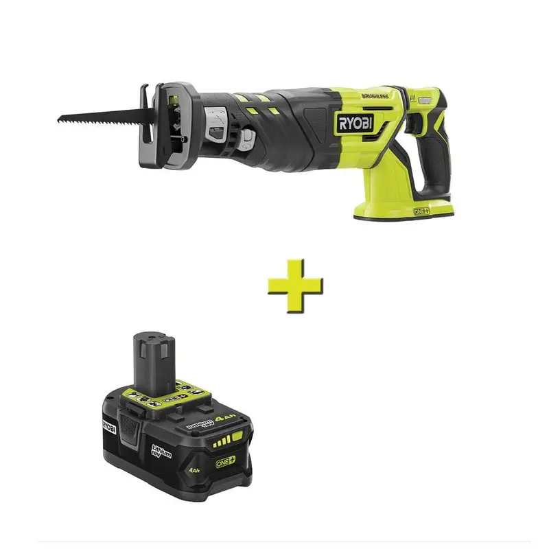 18-Volt ONE  Cordless Brushless Reciprocating Saw with 4.0 Ah Lithium-Ion Battery