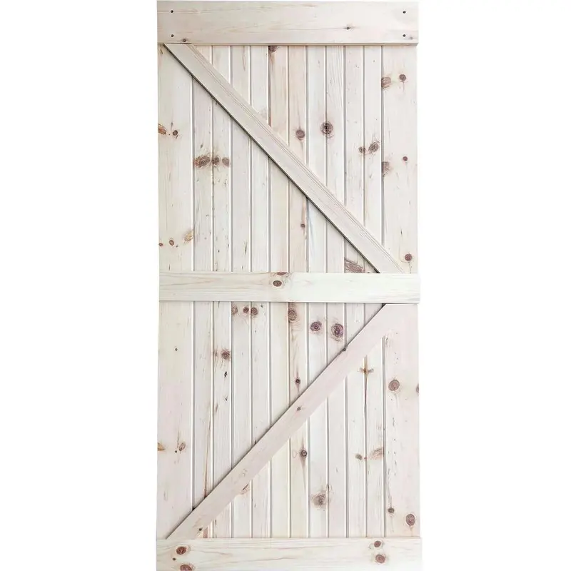 30 in. x 83.5 in. Unfinished K-Bar Solid Core Pine Interior Barn Door Slab Kit40 / each