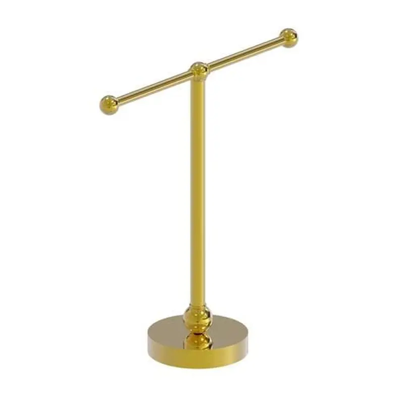 Allied Brass Vanity Top 2 Arm Guest Towel Holder in Polished Brass