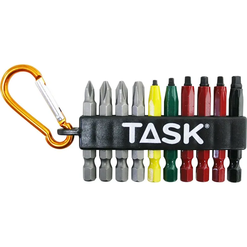 Task T67918 Carabiner Clip Set, 10-Piece, Steel