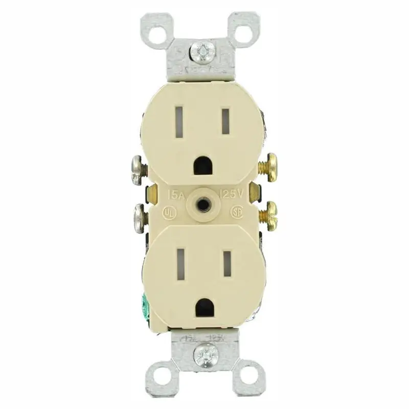 15 Amp Tamper Resistant Duplex Outlet, Ivory (10-Pack)Light Almond / 0.14 / 10