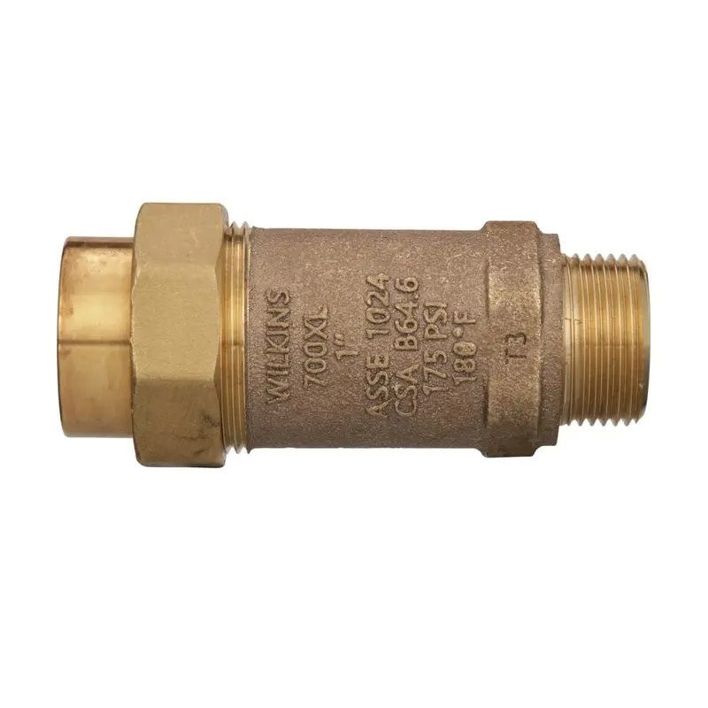 1 in. Union FMTC Inlet x 1 in. MMTC Outlet Lead-Free Bronze Dual Check Valve1.5 / each