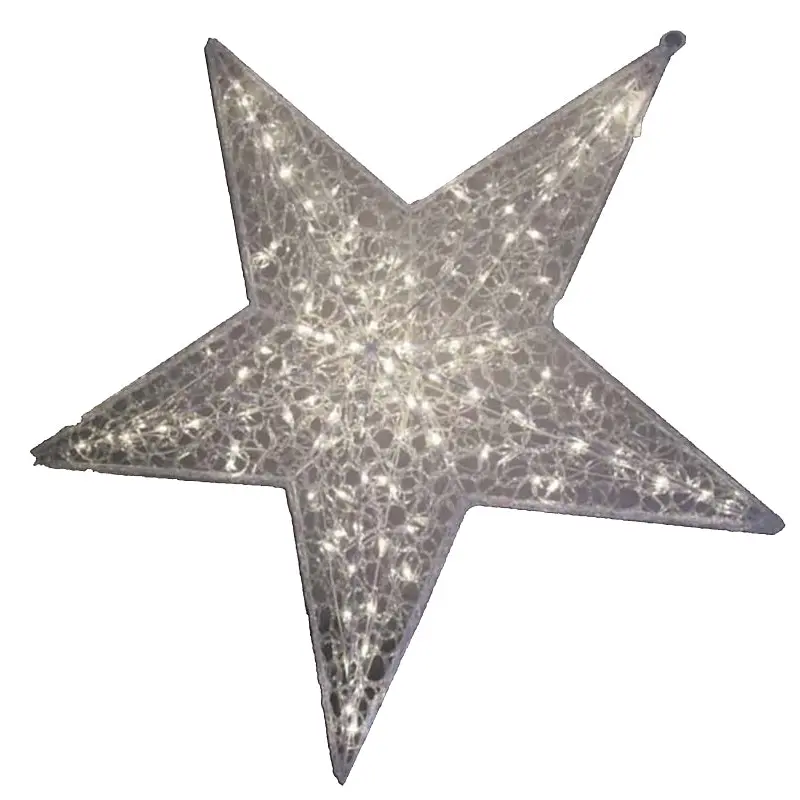 Hometown Holidays 4735-T Star Spun Glass Decor, LED Bulb