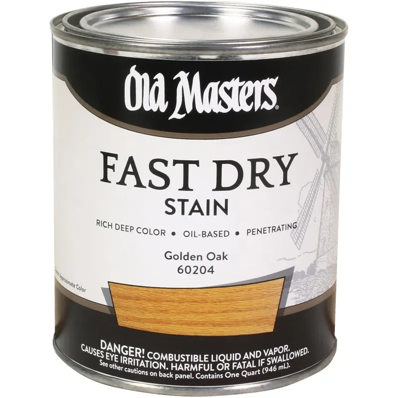Old Masters 60204 Fast Dry Stain, Golden Oak, Liquid, 1 qt