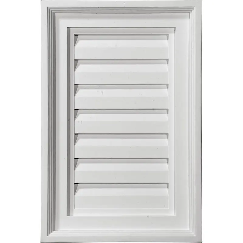 12 in. x 24 in. Rectangular Primed Polyurethane Paintable Gable Louver Vent2.94 / each