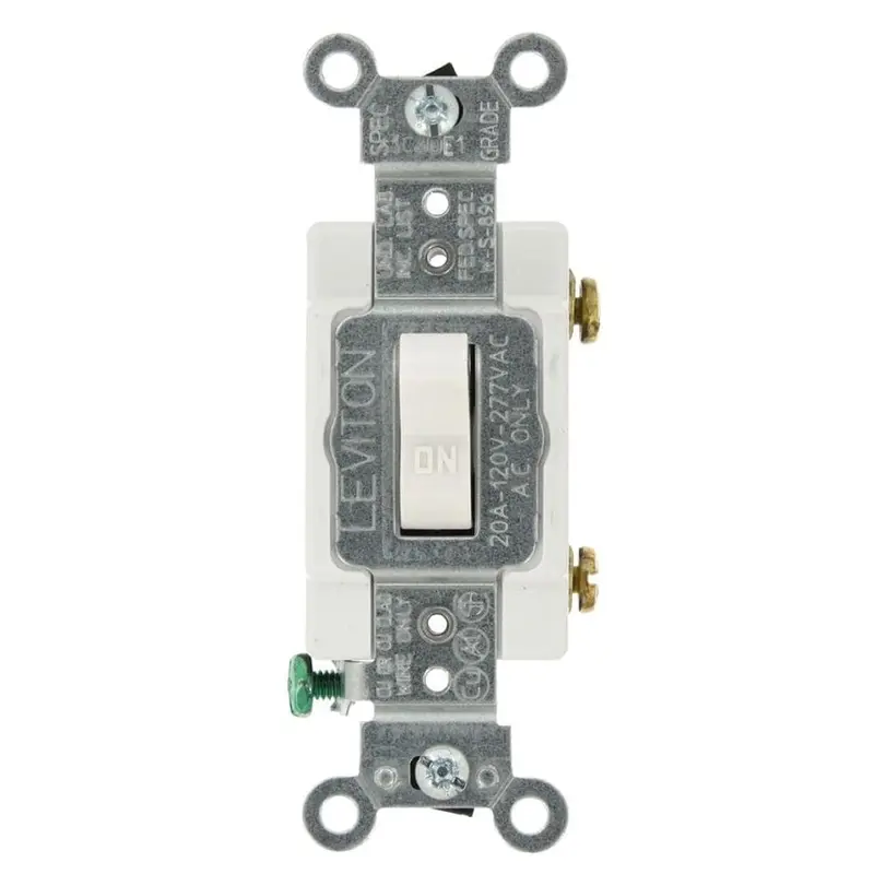 20 Amp Single-Pole AC Quiet Toggle Switch, WhiteWhite / 0.14 / Single