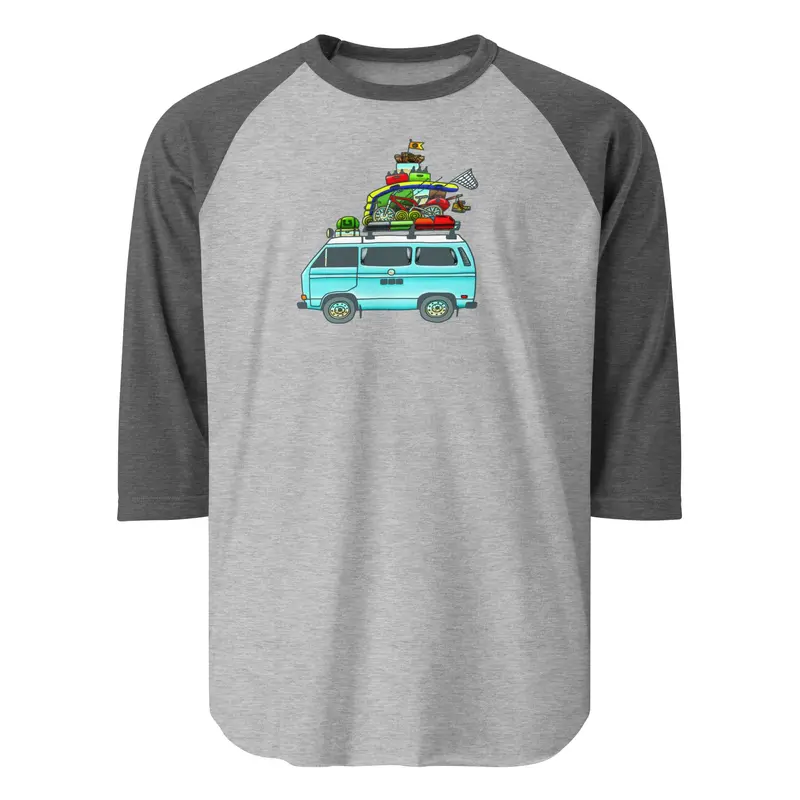 RAD Vanagon Raglan Baseball T-ShirtBlack / White / XS