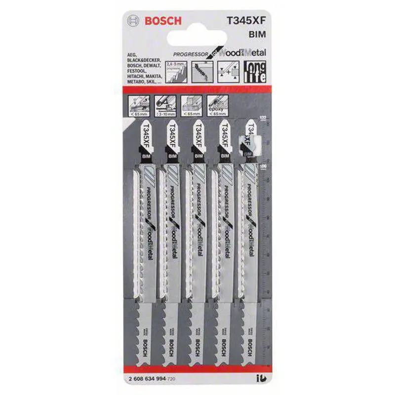 JSB Set T 345XF BIM Progressor for Wood/Metal 5pcs