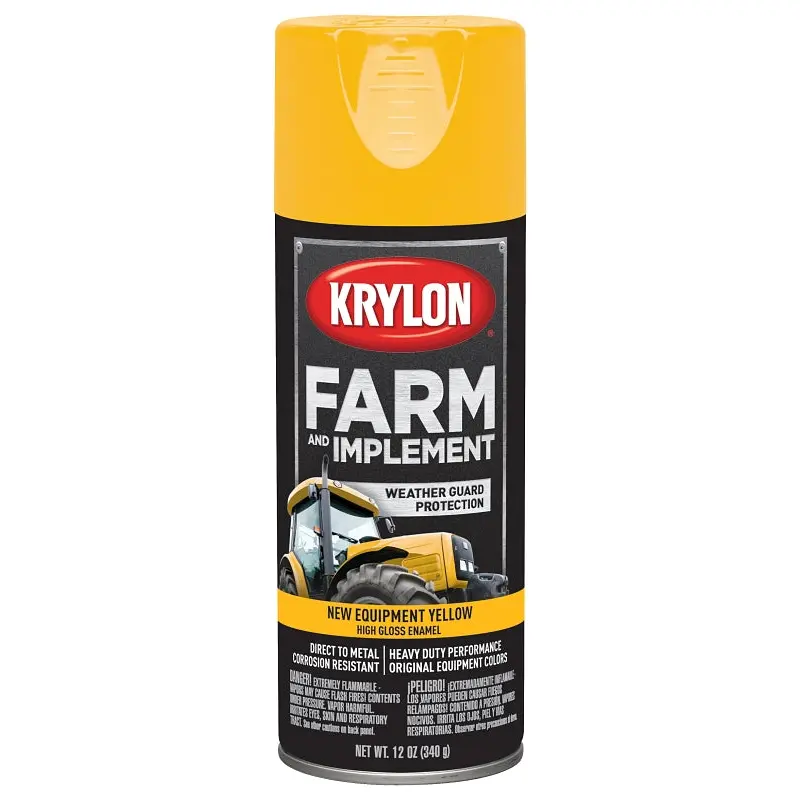 Krylon K01944000 Farm Equipment Spray, High-Gloss, Old Equipment CAT Yellow, 12 oz