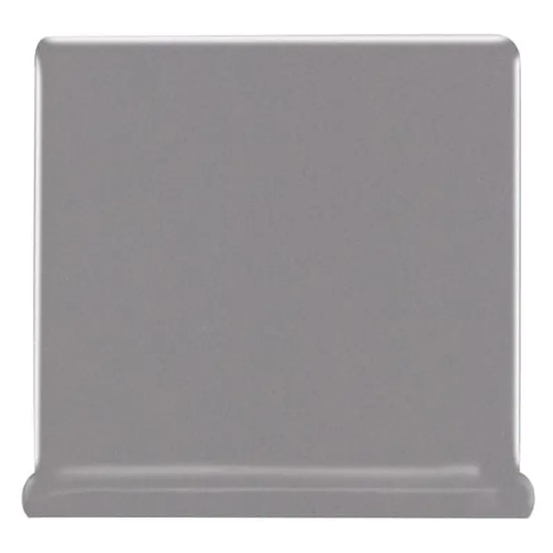 American Olean Bright Storm Gray Ceramic Cove Base Tile (4-in x 4-in)Ice White Gloss