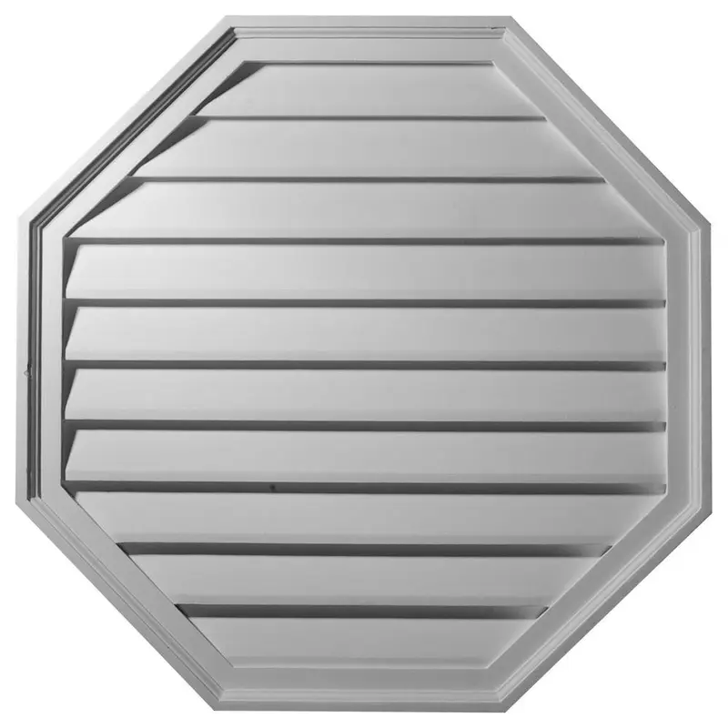 30 in. x 30 in. Octagon Primed Polyurethane Paintable Gable Louver Vent3.0 / each