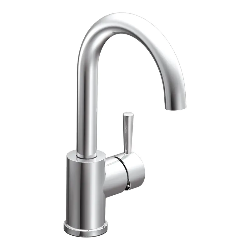 Level Chrome one-handle high arc single mount bar faucetChrome