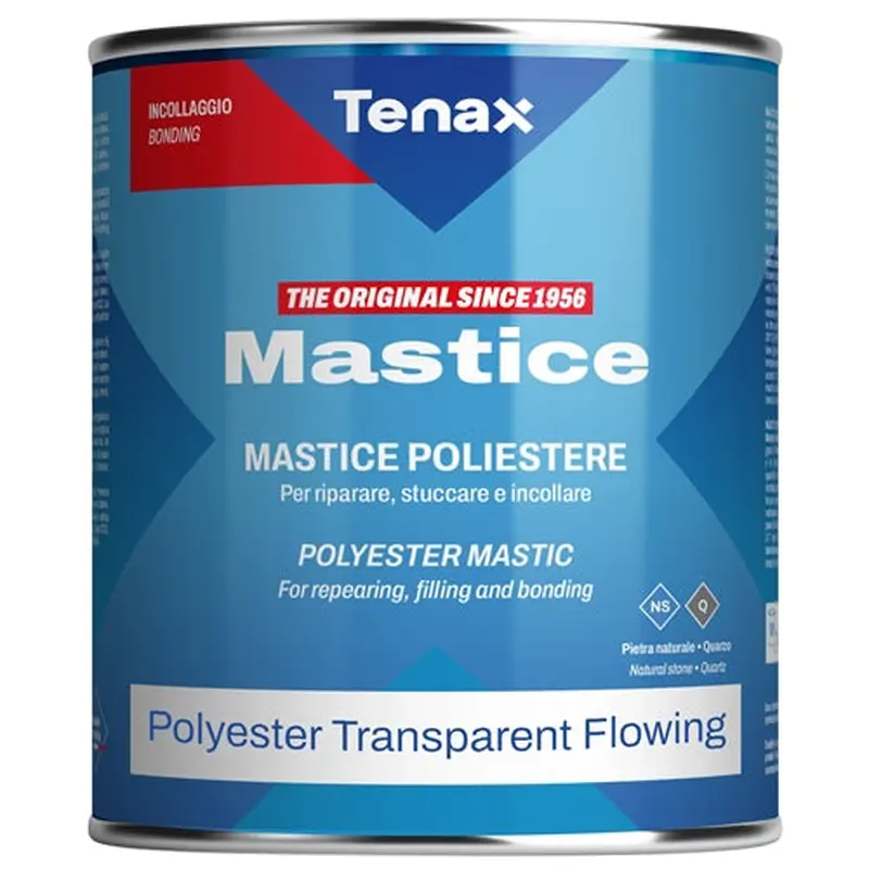 Transparent Flowing TRANSPARENT FLOWING POLYESTER MASTIC1 qt - 12 pcs/bx