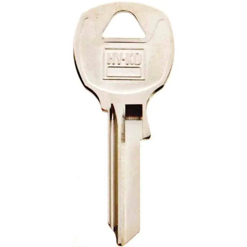 Hy-Ko 11010NA12 Key Blank, Brass, Nickel, For: National Cabinet, House Locks and Padlocks