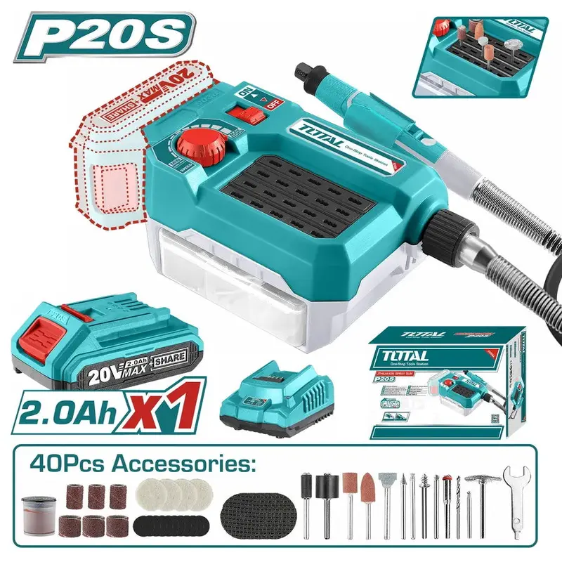 TOTAL GRINDER 20V with Battery and Charger