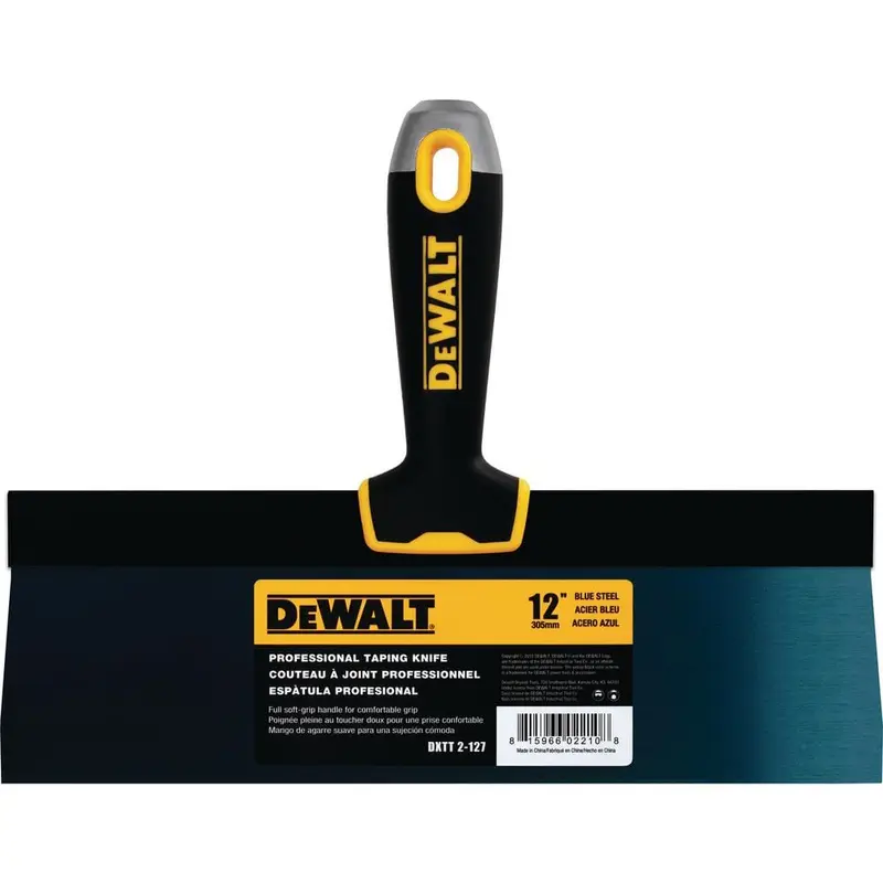 12 in. Blue Steel Hammer-End Taping Knife with Soft Grip Handle.7 / each