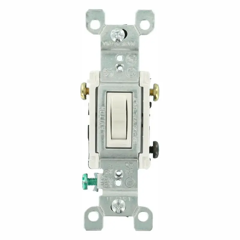 15 Amp 3-Way Toggle Switch, White (6-Pack)Brown / 0.125 / Single