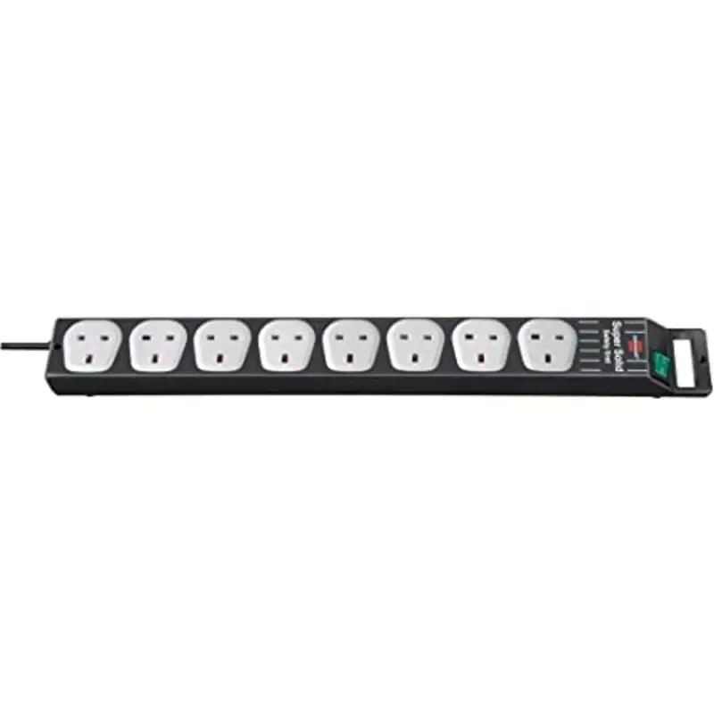 Brennenstuhl ext skt super solid black/light gray | BRE00096