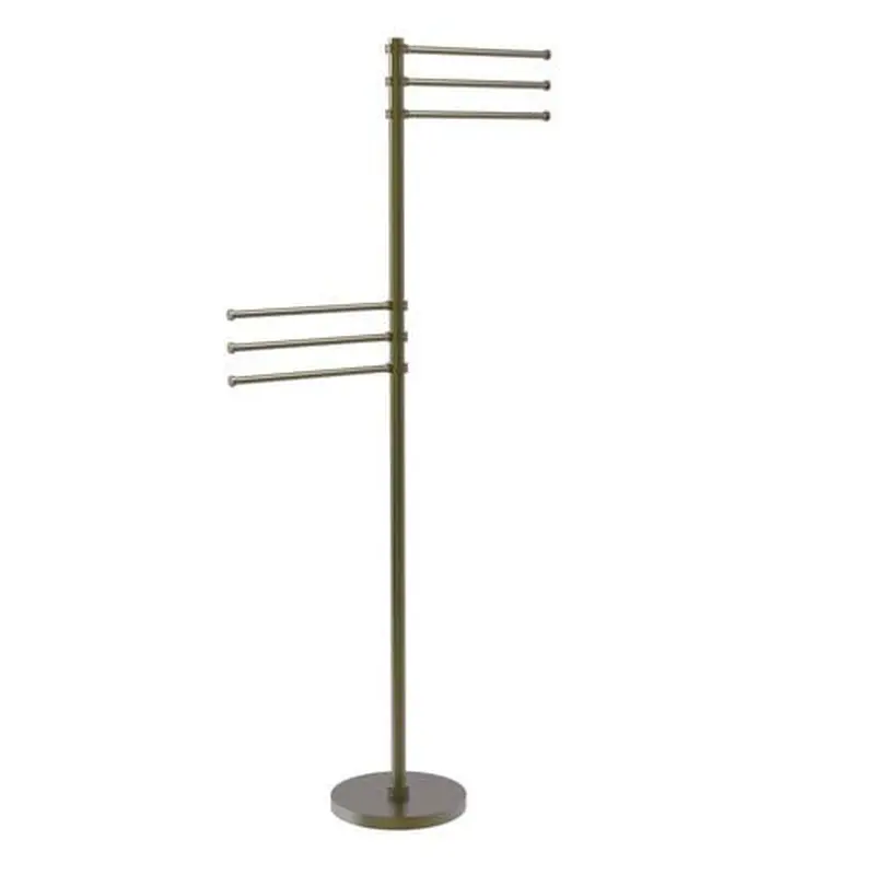 Allied Brass Antique Brass Freestanding Towel Rack