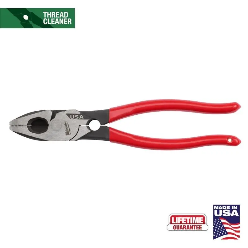 Milwaukee MT500T 9in Linemans Dipped Grip Pliers w/ Thread Cleaner (USA)