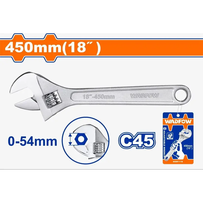 Wadfow WAW1118 Anti-Corrosion Adjustable Wrench