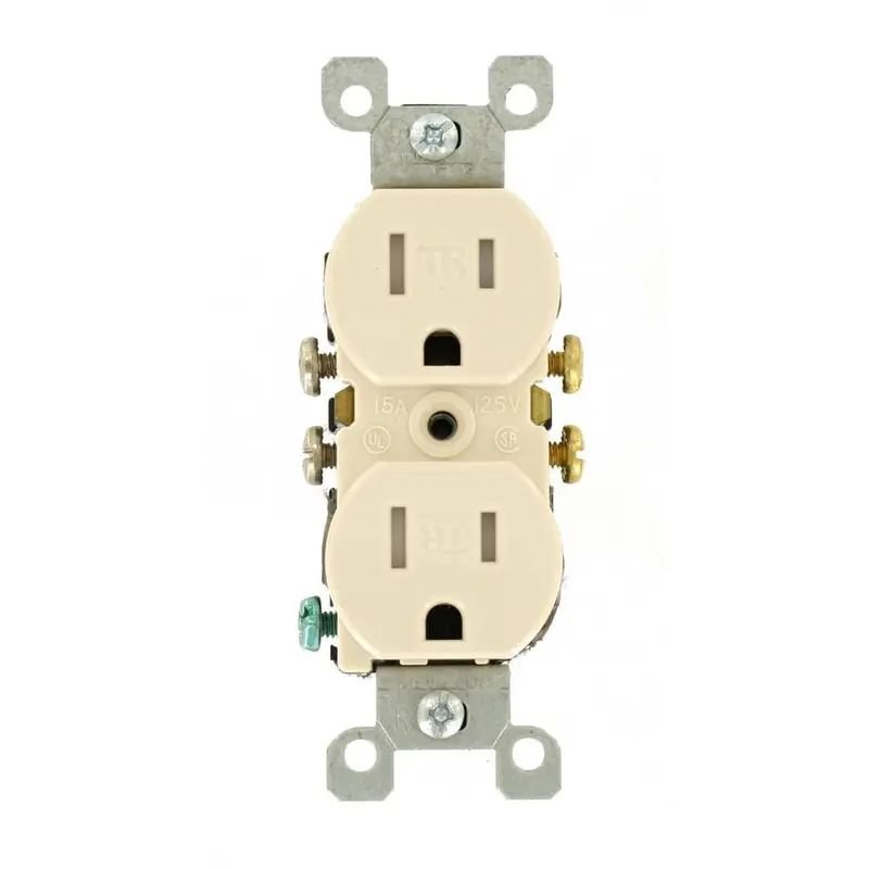 15 Amp Tamper Resistant Duplex Outlet, Light AlmondLight Almond / 0.14 / 10