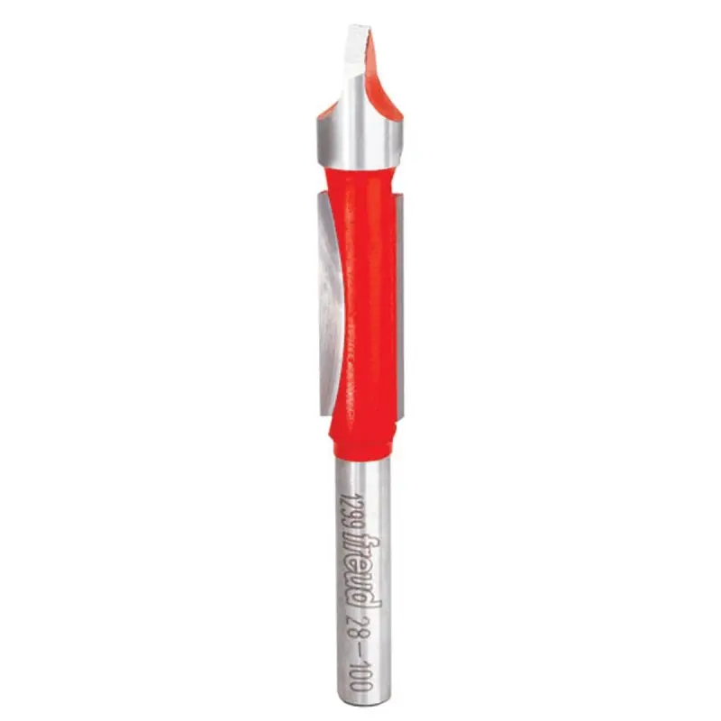 Freud 28-100 Router Bit, 3/8 in Dia Cutter, 3 in OAL, 1/4 in Dia Shank, 2-Cutter, Carbide