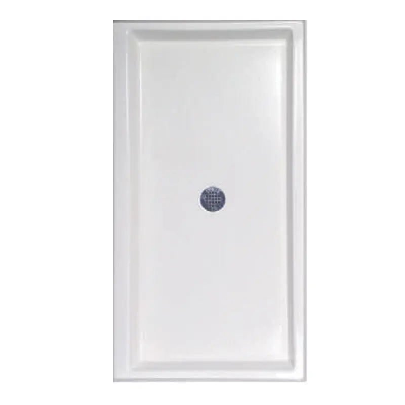 67 in. x 36 in. Single Threshold Shower Base in White