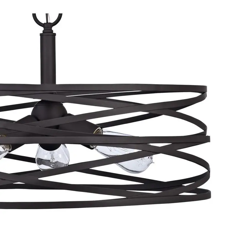 allen   roth Winship Bronze Modern/Contemporary Drum Pendant Light