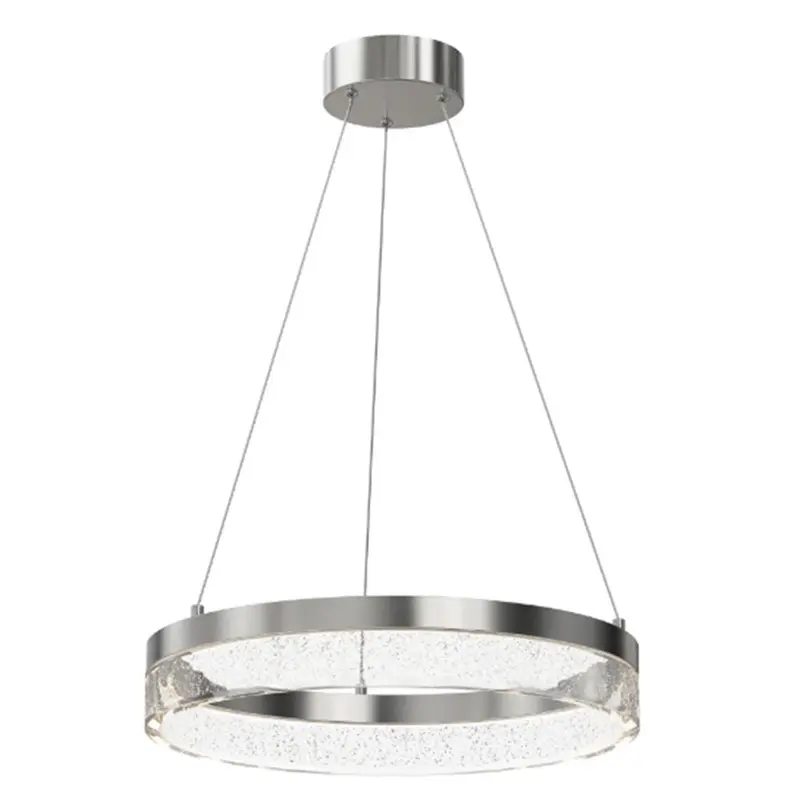 19.68 in. Brushed Nickel Integrated LED Pendant With Acrylic Bubble Shade4.25 / each