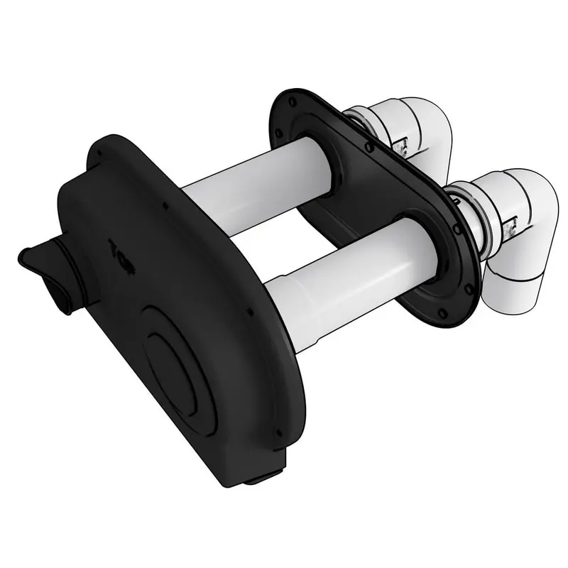 2 in. Plastic Condensing Wall Termination Twin Pipe Connector3.5 / each