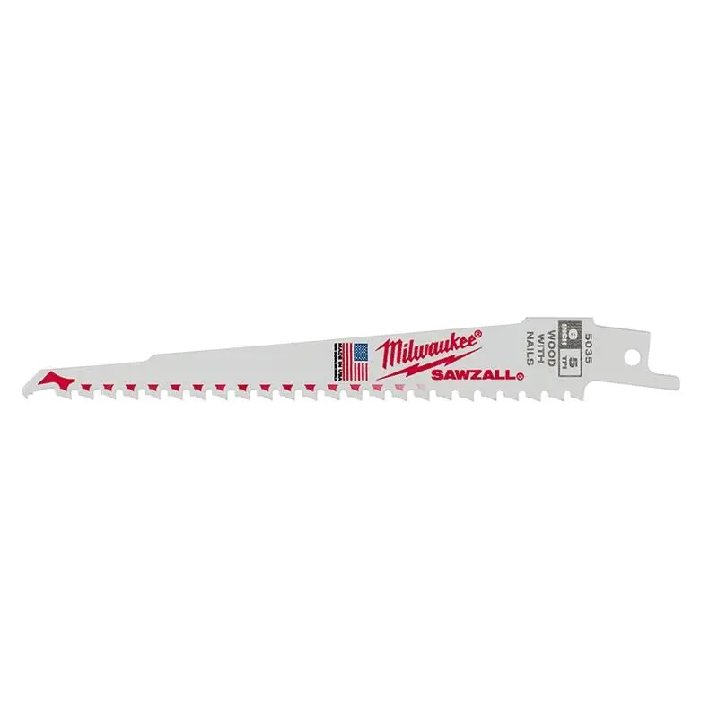 48-01-6035 6 in. 5 TPI SAWZALL Blades - 50 Pack