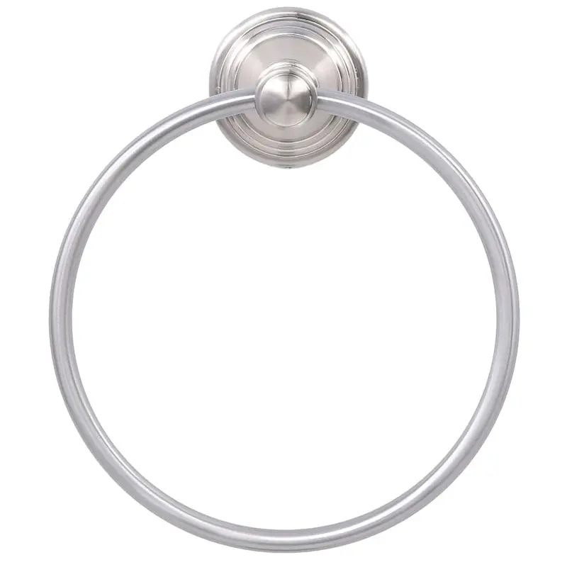 allen   roth Jordon Brushed Nickel Wall Mount Towel Ring