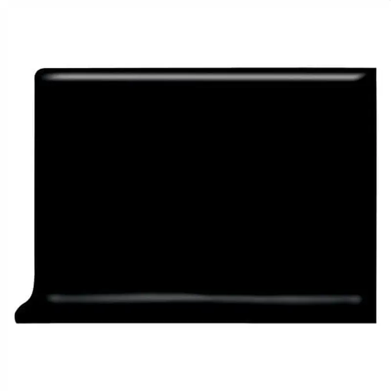 American Olean Bright Gloss Black Ceramic Cove Base Tile (4-in x 6-in)