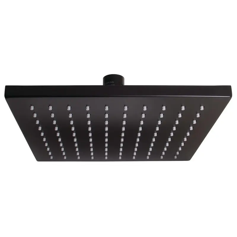 1-Spray 8 in. Single Ceiling MountHigh Pressure Fixed Rain Shower Head in Matte Black