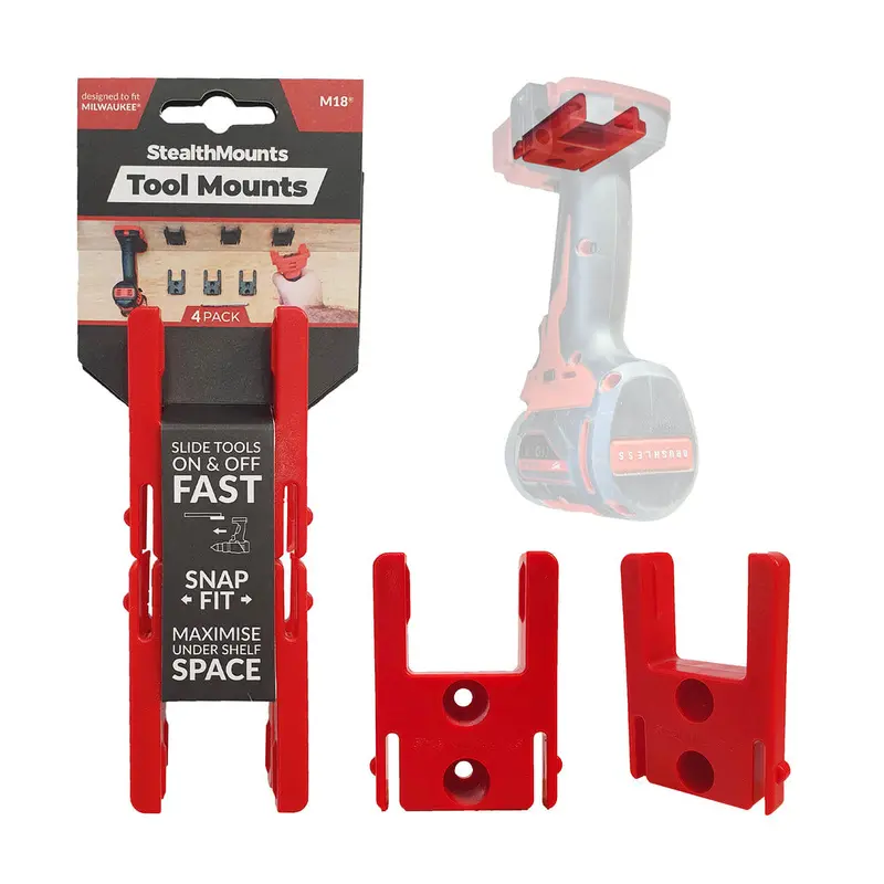 StealthMount - TM-MW18-RED-4 - Tool Mount for Milwaukee M18 Tools