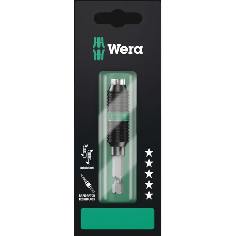 WERA 897/4 R SB Rapidaptor BiTorsion Universal Bit Holder, 1/4" x 75 mm
