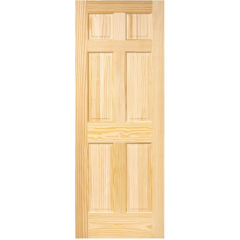 24 in. x 96 in. 6-Panel Pine Unfinished Solid Core Interior Door Slab41 / each