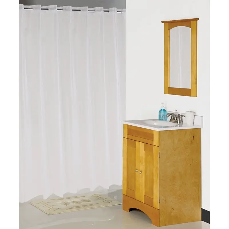 Simple Spaces XG-02-FS Hookless Shower Curtain, Vinyl