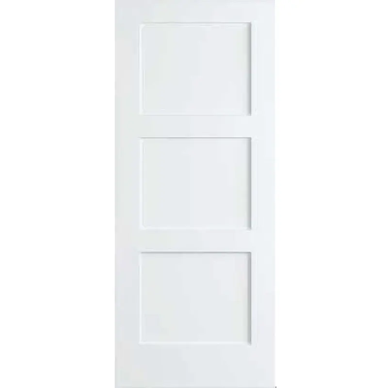 30 in. x 80 in. White 3-Panel Shaker Solid Core Pine Interior Door Slab46 / each