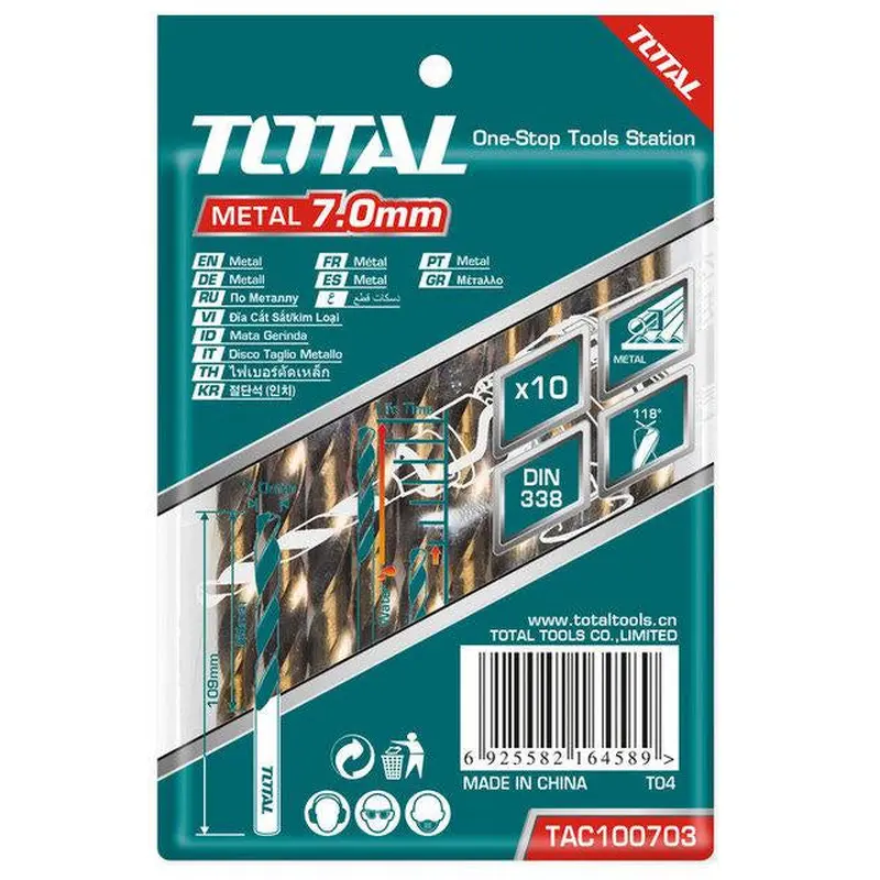 TOTAL HSS DRILL BIT DIN 338 13mm (TAC101303)