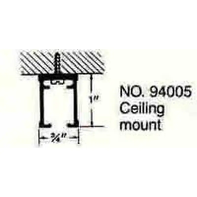 Kirsch Anodized Aluminum Architrac - 94005 Unassembled6'   6'