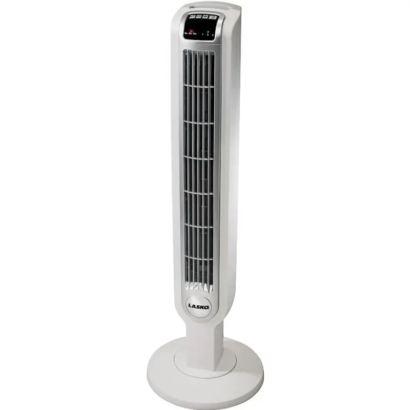 Lasko 2510 Tower Fan, 120 V, Plastic Housing Material, White