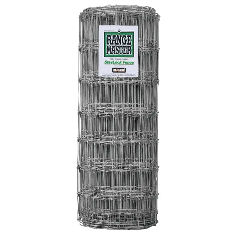 Rangemaster 6970 Staylock Fence, 330 ft L, 49 in H, 12-1/2 Gauge, Steel, Galvanized