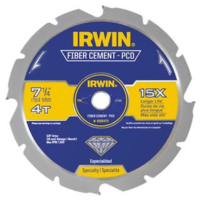 Irwin PCD Fiber Cement Blade 7-1/4"7-1/4"