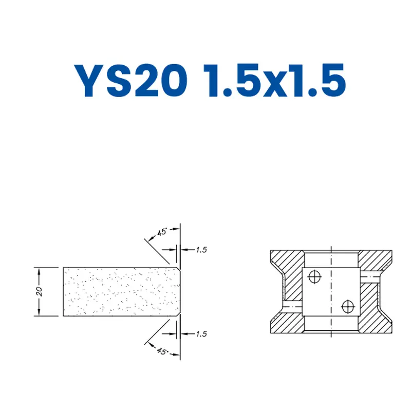 YS20 1.5x1.5(20mm Double Chamfer 1.5x1.5)EHS Kit (All materials high speed) / 1