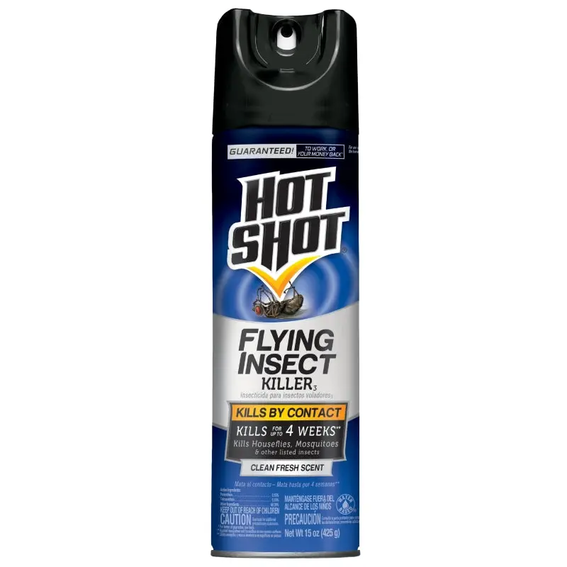 Hot Shot HG-96310 Flying Insect Killer, Liquid, Spray Application, 15 oz, Can